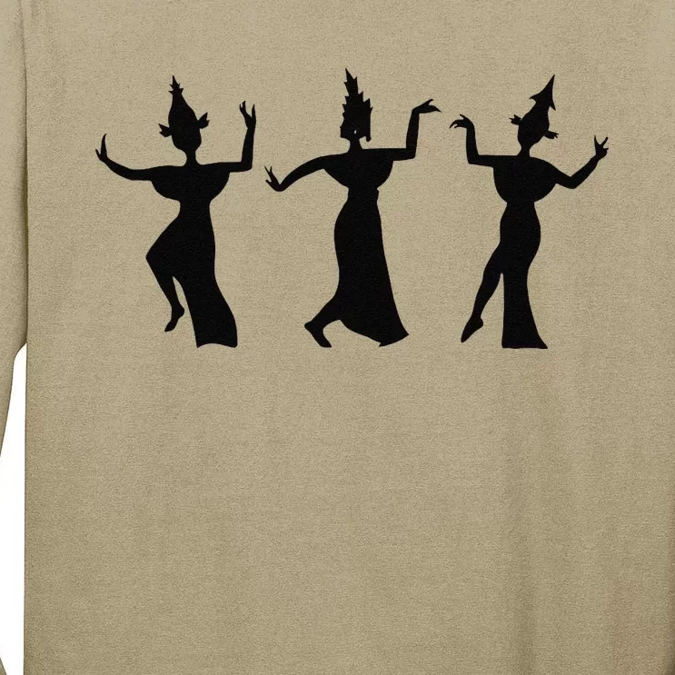 Traditional Thai Dancers Silhouette Thailand Dance Product Tall Long Sleeve T-Shirt