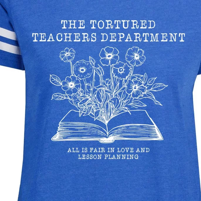 Tortured Teachers Department Funny Teacher Enza Ladies Jersey Football T-Shirt