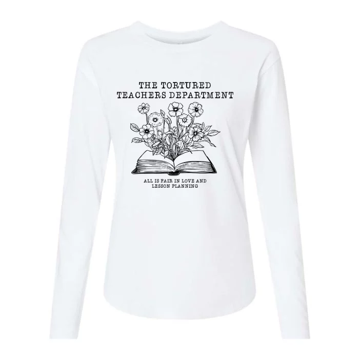 Tortured Teachers Department Funny Teacher Womens Cotton Relaxed Long Sleeve T-Shirt