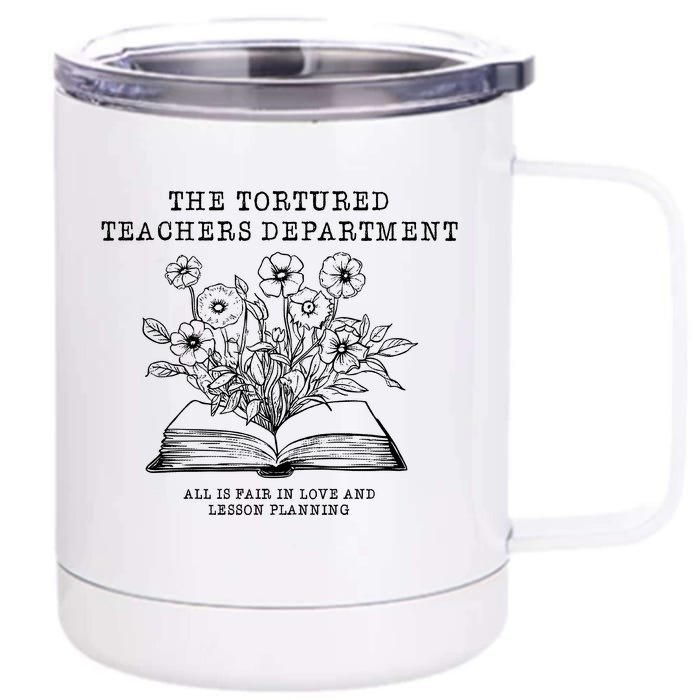 Tortured Teachers Department Funny Teacher 12 oz Stainless Steel Tumbler Cup