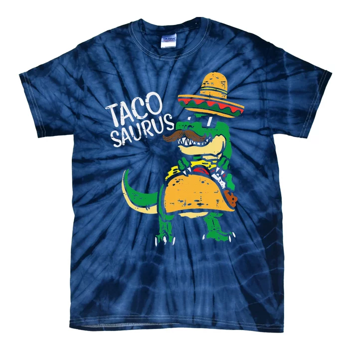 Tacosaurus Taco Dino Trex Cinco De Mayo Tie-Dye T-Shirt