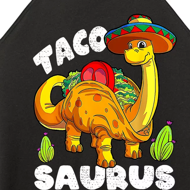 Tacosaurus Taco Dinosaur Funny Dino Cinco De Mayo Mexican Women’s Perfect Tri Rocker Tank