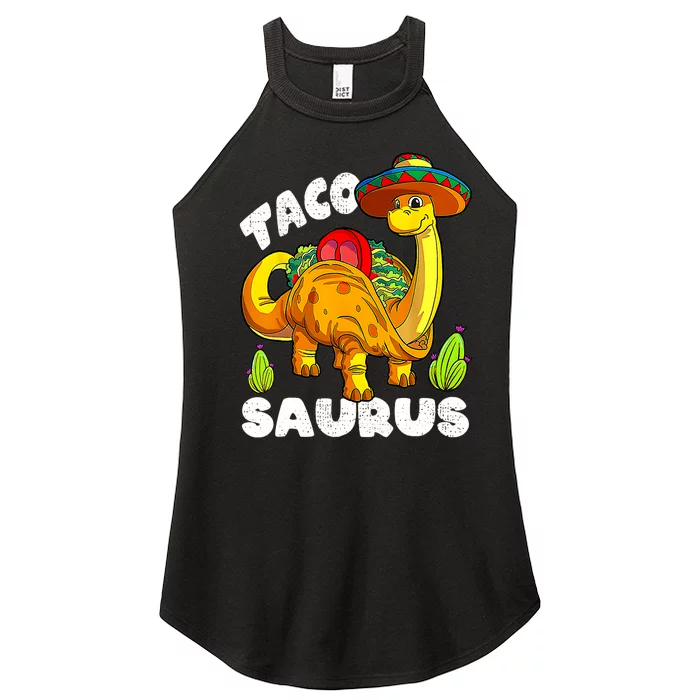 Tacosaurus Taco Dinosaur Funny Dino Cinco De Mayo Mexican Women’s Perfect Tri Rocker Tank