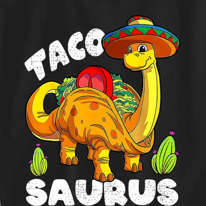 Tacosaurus Taco Dinosaur Funny Dino Cinco De Mayo Mexican Kids Sweatshirt