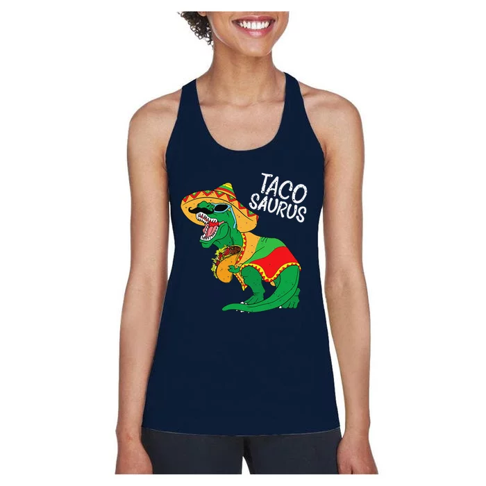 Tacosaurus Taco Dino Trex Cinco De Mayo Women's Racerback Tank