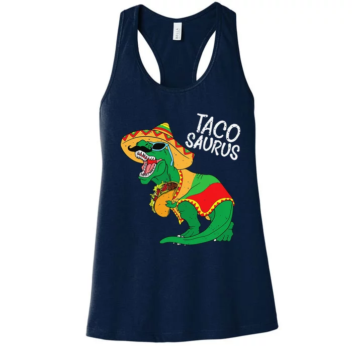 Tacosaurus Taco Dino Trex Cinco De Mayo Women's Racerback Tank