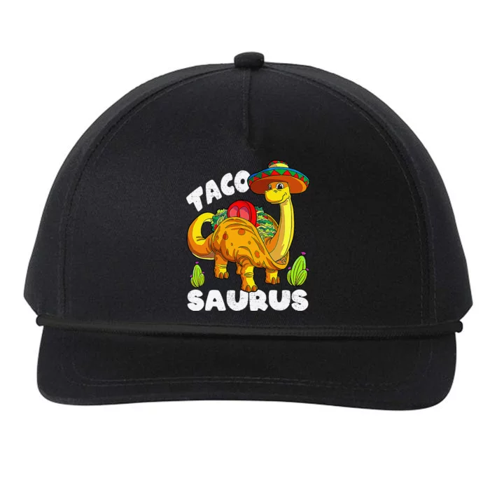 Tacosaurus Taco Dinosaur Funny Dino Cinco De Mayo Mexican Funny Snapback Five-Panel Rope Hat