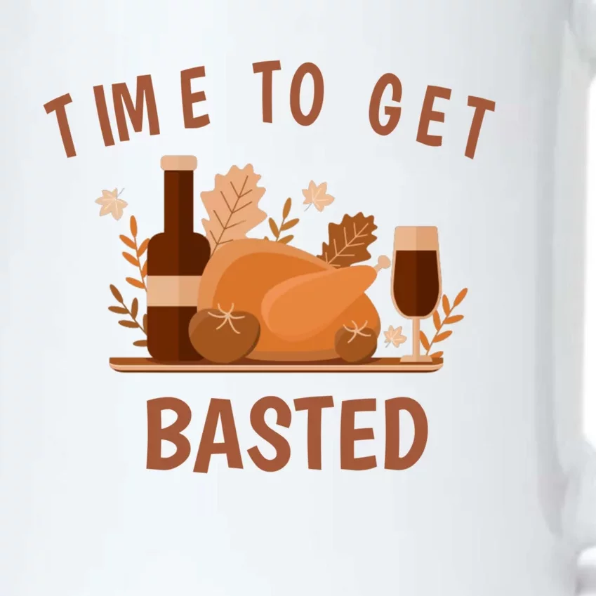 Turkey Thanksgiving Day Time To Get Basted Thanksgiving Fun Meaningful Gift Black Color Changing Mug