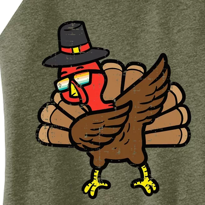 Thanksgiving Turkey Dab Dance Women’s Perfect Tri Rocker Tank