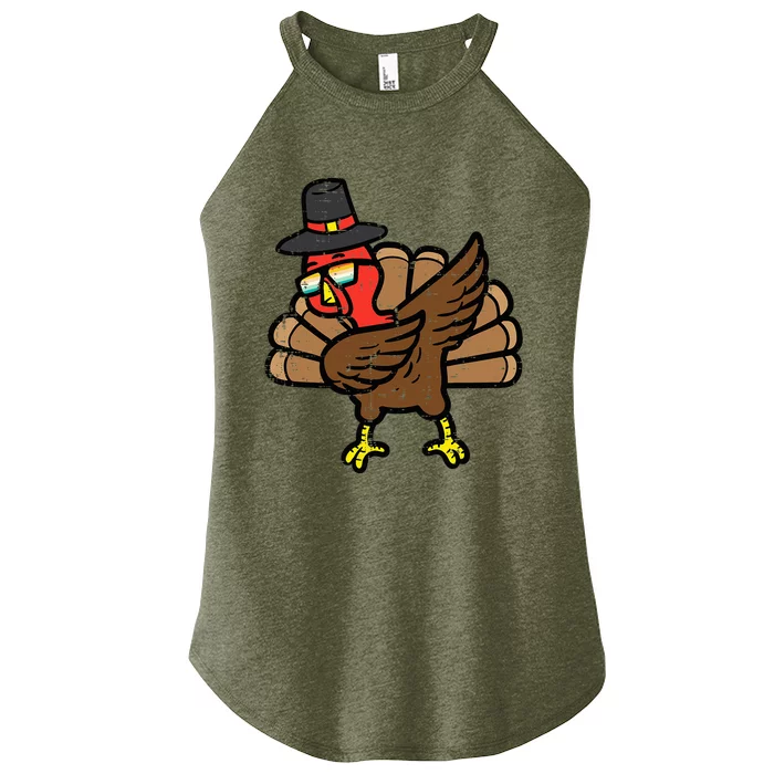 Thanksgiving Turkey Dab Dance Women’s Perfect Tri Rocker Tank