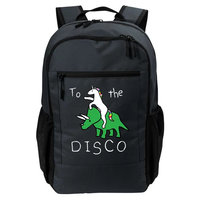 To The Disco Magical Unicorn Dinosaur Retro 80s Party Daily Commute Backpack