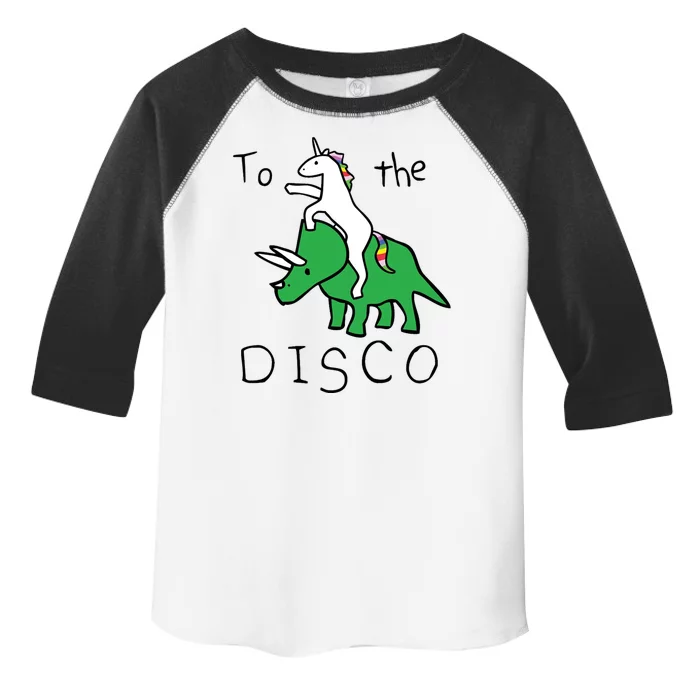 To The Disco Magical Unicorn Dinosaur Retro 80s Party Toddler Fine Jersey T-Shirt