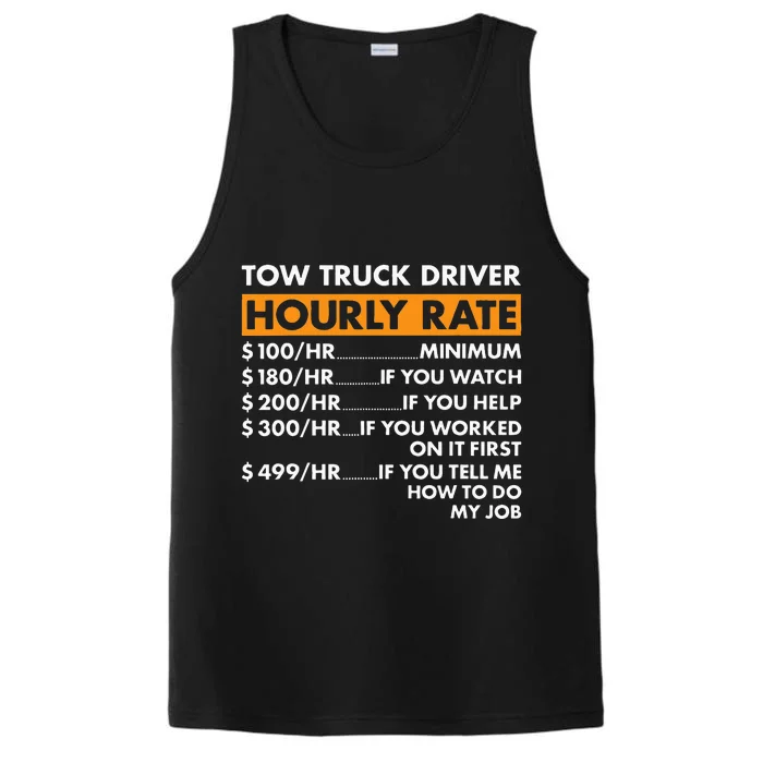 Tow Truck Driver Hourly Rate Tow Truck Operator Performance Tank