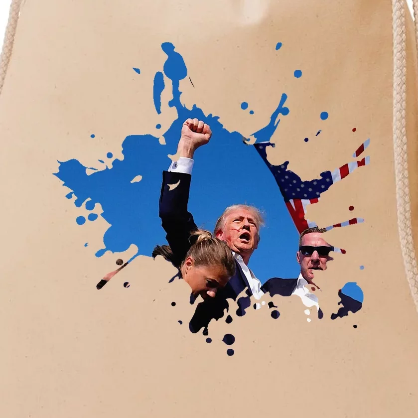 Triumphant Trump Defend Democracy Political Drawstring Bag