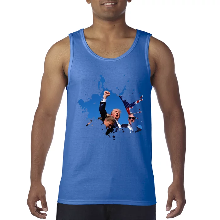 Triumphant Trump Defend Democracy Political Tank Top