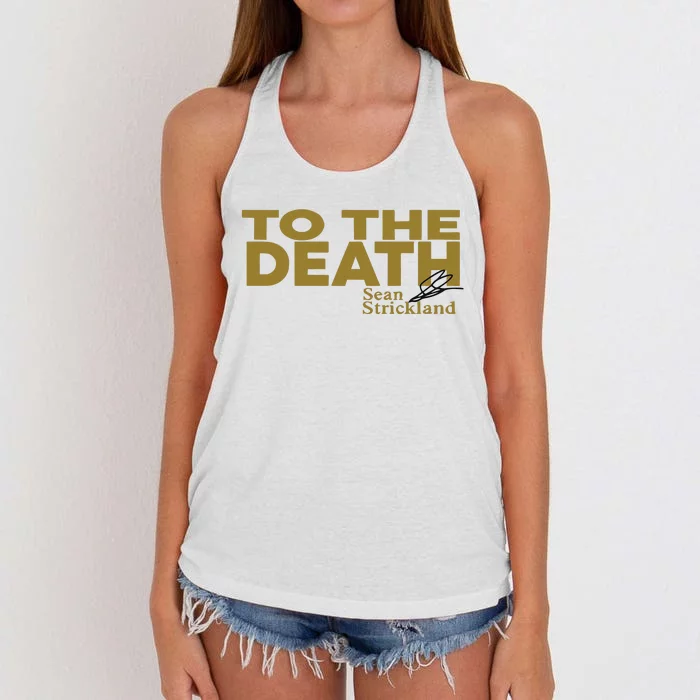 To The Death Sean Strickland Women's Knotted Racerback Tank