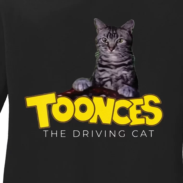 Toonces The Driving Cat Ladies Long Sleeve Shirt