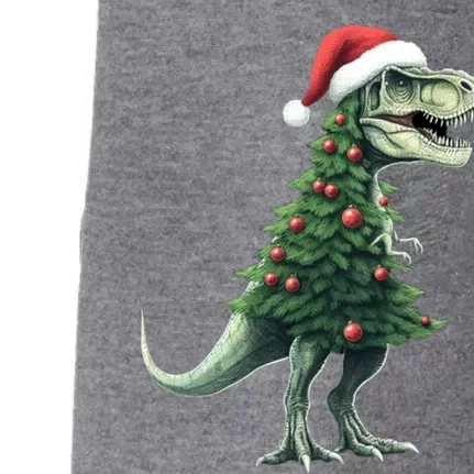 Treerex Trex Dinosaur Christmas Tree Santa Hat Funny Xmas Cool Gift Doggie 3-End Fleece Hoodie