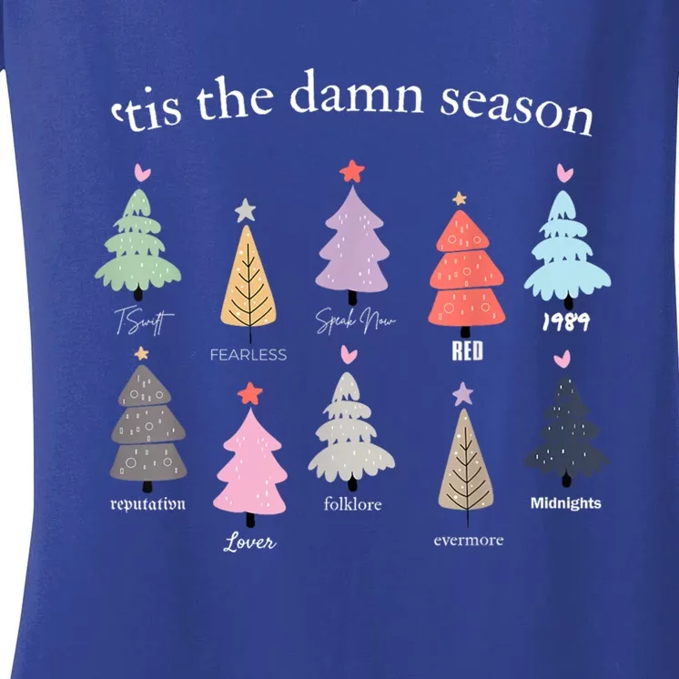 Tis The Damn Season Christmas Tree Gift Women's V-Neck T-Shirt