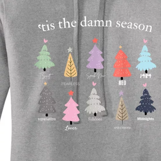 Tis The Damn Season Christmas Tree Gift Women's Pullover Hoodie