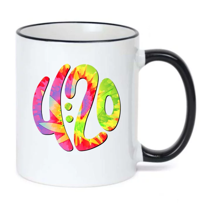 Trippy Tie Dye 4 20 Four Twenty Black Color Changing Mug