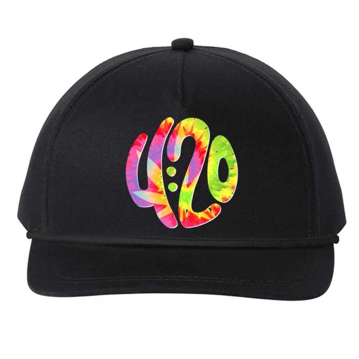 Trippy Tie Dye 4 20 Four Twenty Snapback Five-Panel Rope Hat