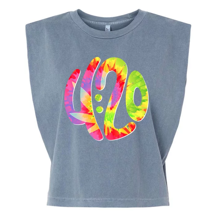 Trippy Tie Dye 4 20 Four Twenty Garment-Dyed Women's Muscle Tee