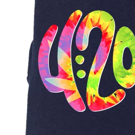 Trippy Tie Dye 4 20 Four Twenty Doggie 3-End Fleece Hoodie