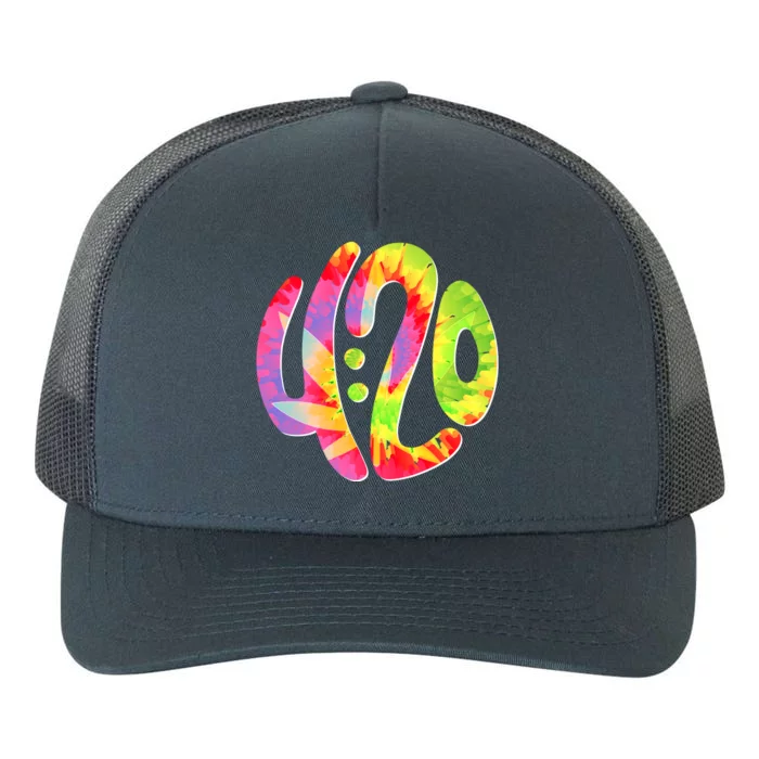 Trippy Tie Dye 4 20 Four Twenty Yupoong Adult 5-Panel Trucker Hat