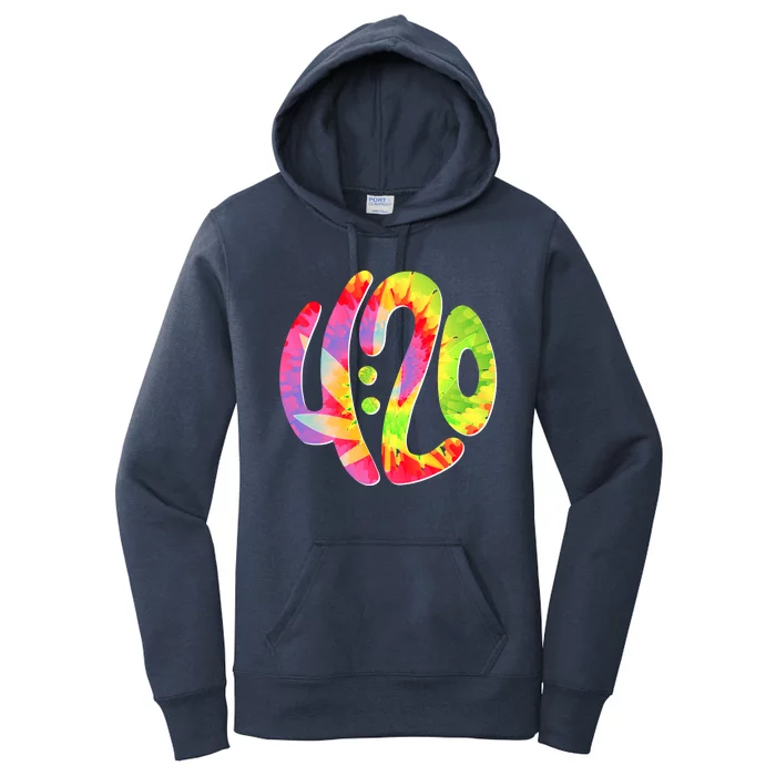 Trippy Tie Dye 4 20 Four Twenty Women's Pullover Hoodie