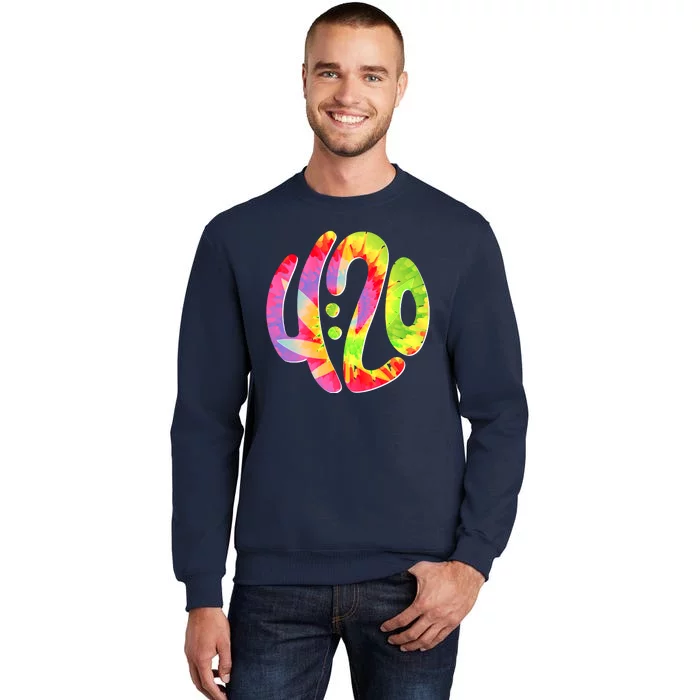 Trippy Tie Dye 4 20 Four Twenty Tall Sweatshirt