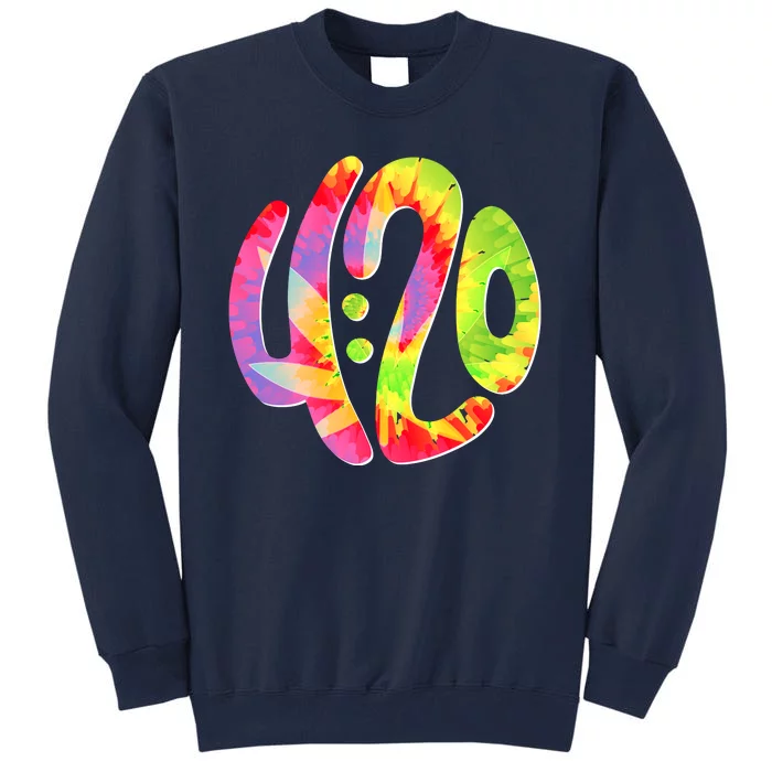 Trippy Tie Dye 4 20 Four Twenty Tall Sweatshirt