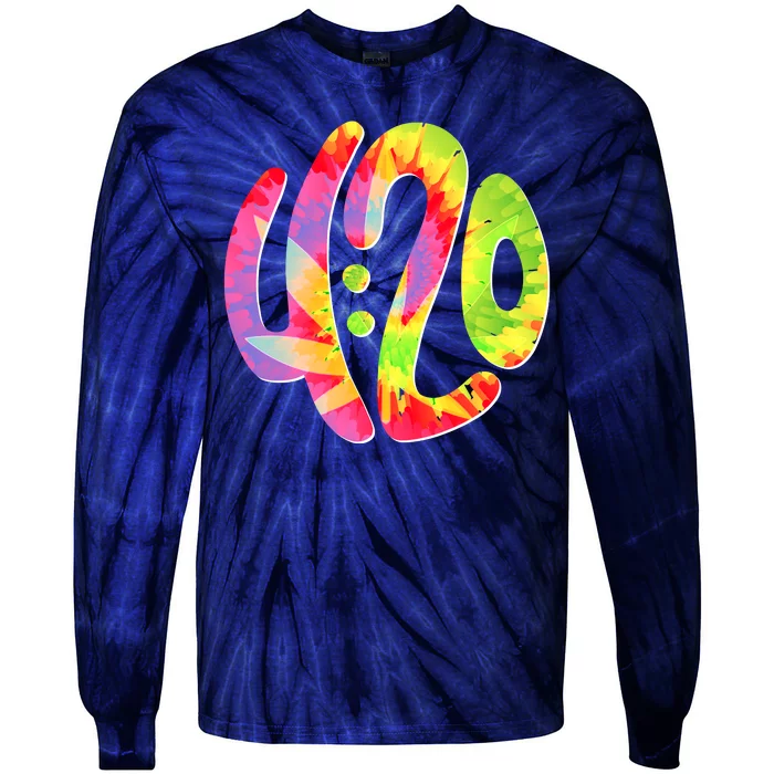 Trippy Tie Dye 4 20 Four Twenty Tie-Dye Long Sleeve Shirt