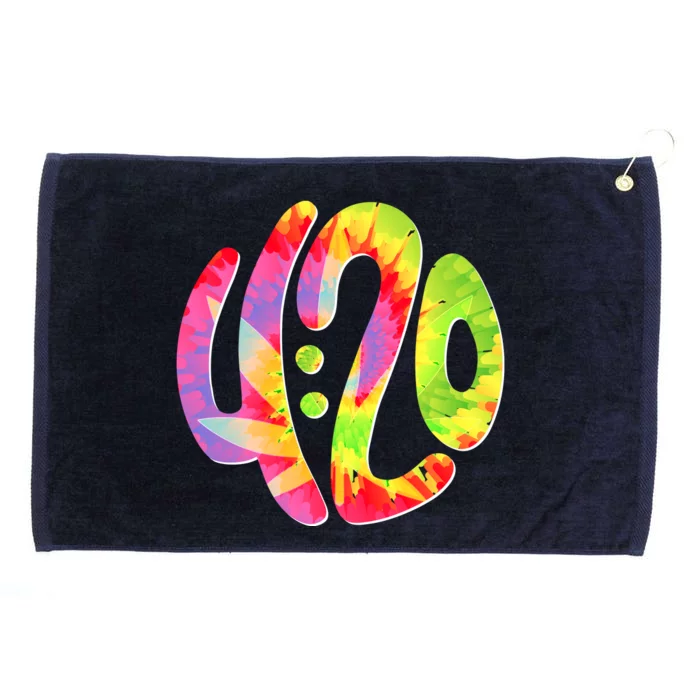 Trippy Tie Dye 4 20 Four Twenty Grommeted Golf Towel