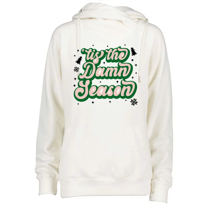 Tis The Damn Season Evermore Christmas Taylor Lover Xmas Womens Funnel Neck Pullover Hood