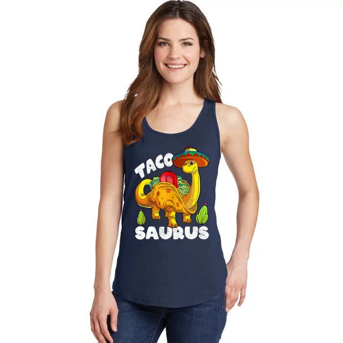 Tacosaurus Taco Dinosaur Funny Dino Cinco De Mayo Mexican Ladies Essential Tank