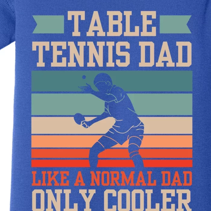 Table Tennis Dad Ping Pong Player Papa Fathers Day Funny Gift Baby Bodysuit