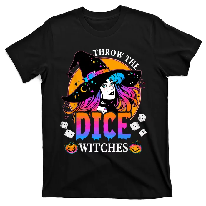 Throw The Dice Witches Bunco Happy Halloween Party Costume T-Shirt