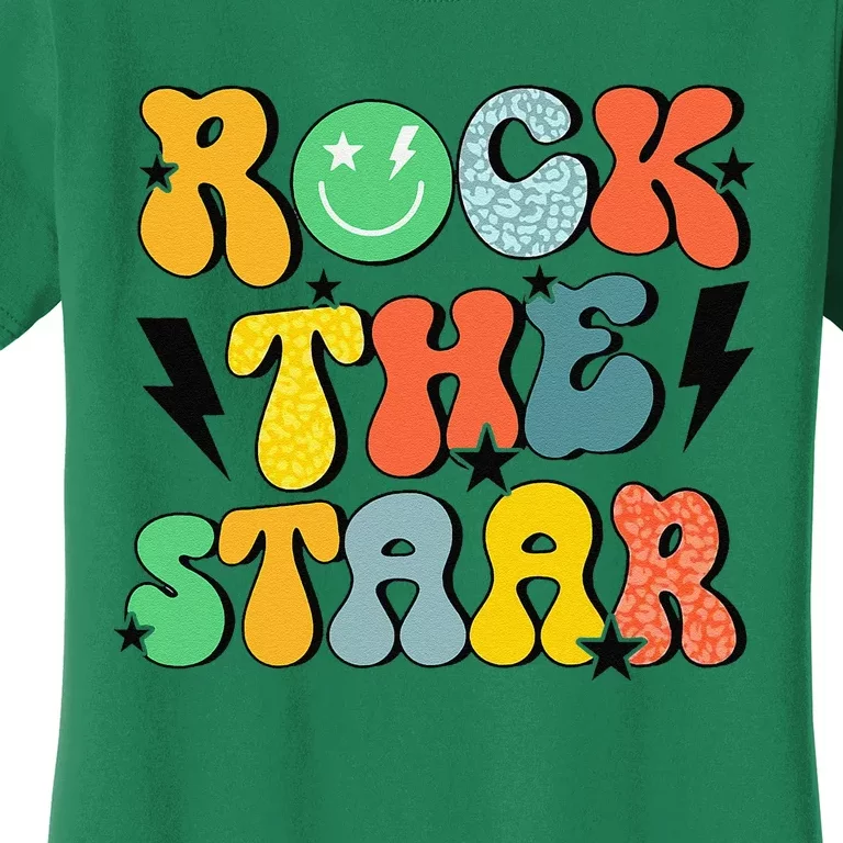 Teacher Test Day Rock The Funny Staar Test Squad Women's T-Shirt