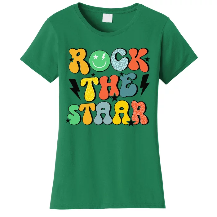 Teacher Test Day Rock The Funny Staar Test Squad Women's T-Shirt