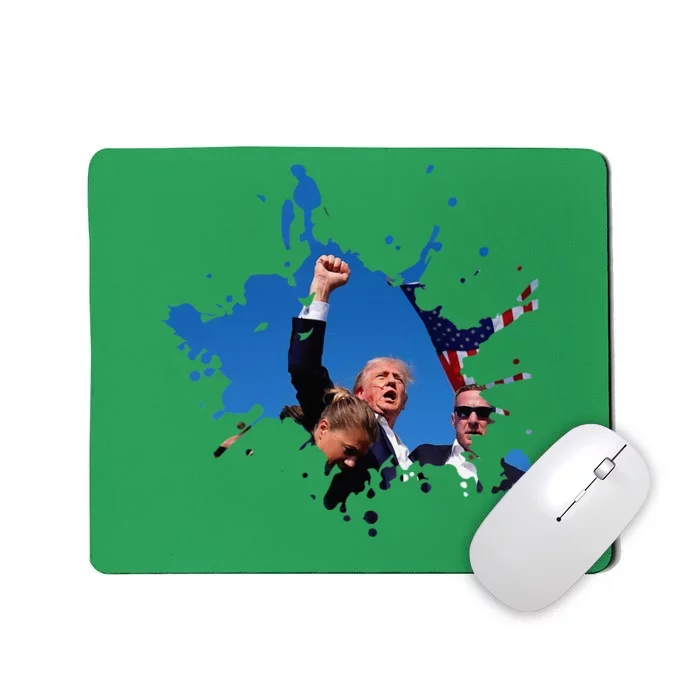 Triumphant Trump Defend Democracy Political Mousepad