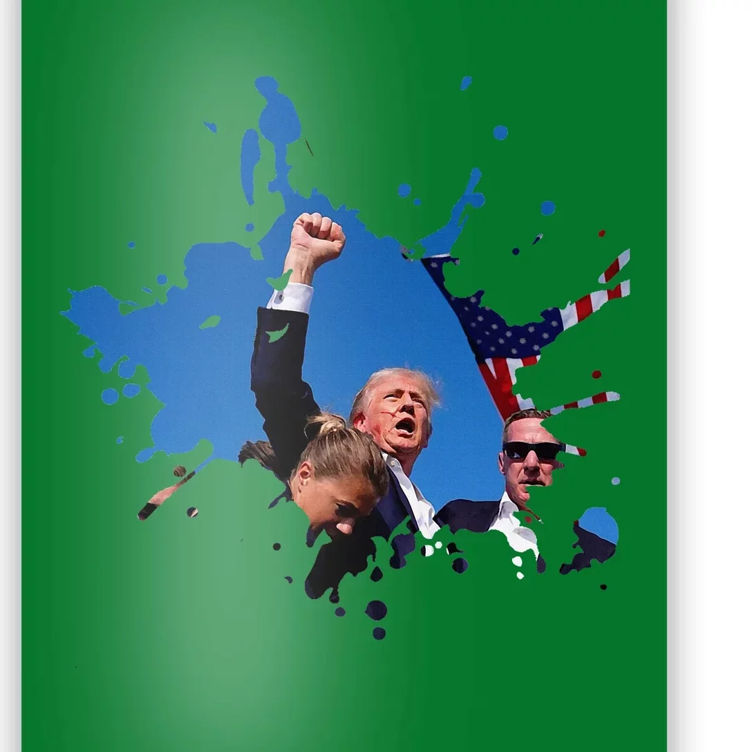 Triumphant Trump Defend Democracy Political Poster