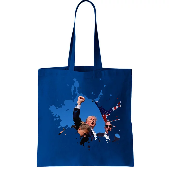 Triumphant Trump Defend Democracy Political Tote Bag