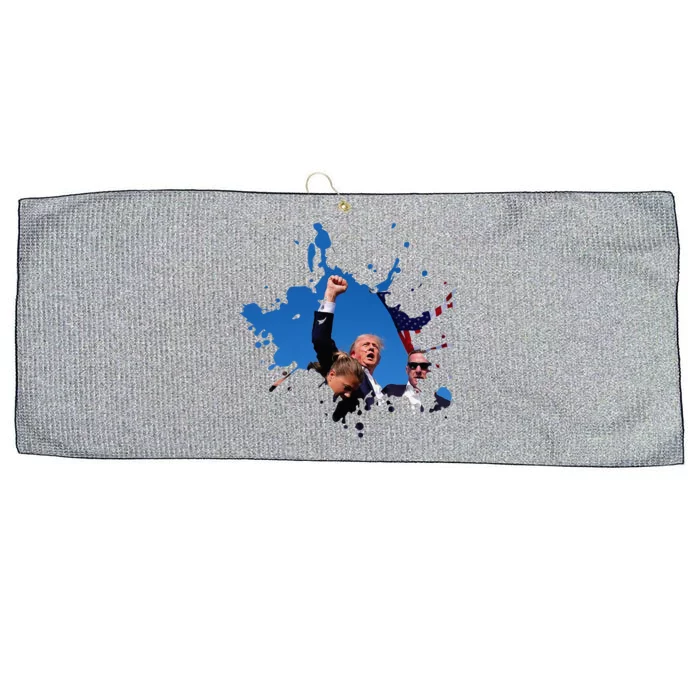 Triumphant Trump Defend Democracy Political Large Microfiber Waffle Golf Towel