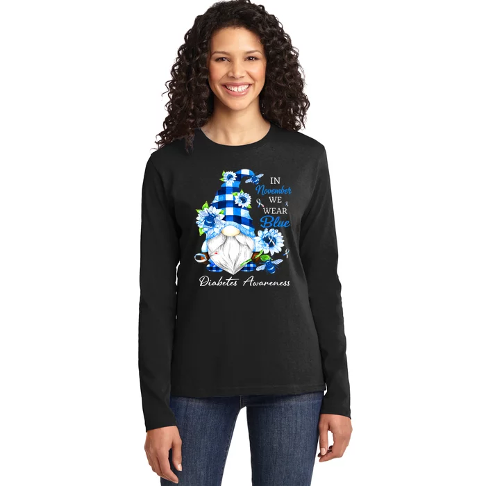 T1D T2D Diabetic Diabetes Awareness Ladies Long Sleeve Shirt