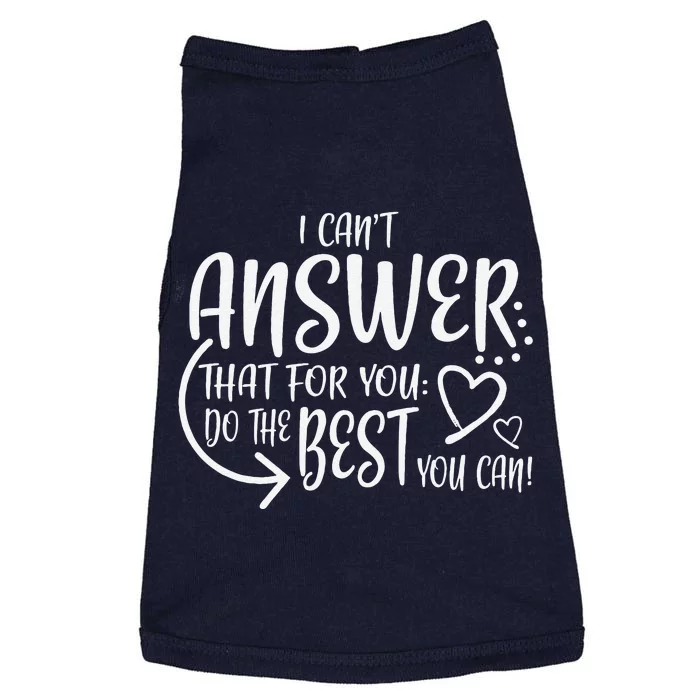 Teacher Test Day Gift Testing Quote State Exam Ladies Doggie Tank