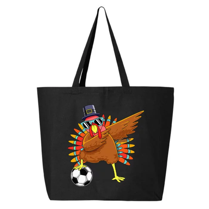 Thanksgiving Turkey Dab Cute and Funny Soccer 25L Jumbo Tote