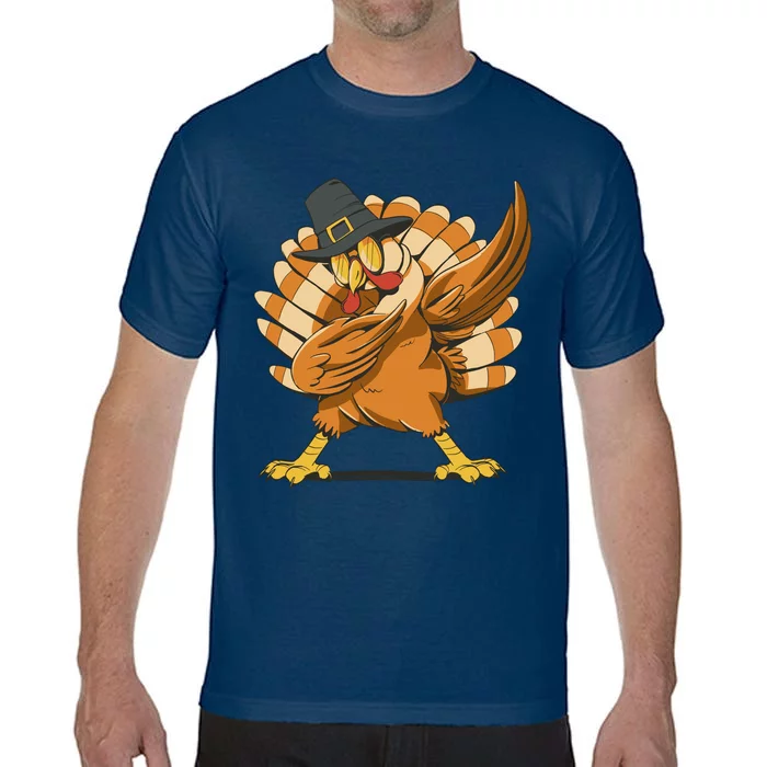 Thanksgiving Turkey Dabbing Funny Comfort Colors T-Shirt