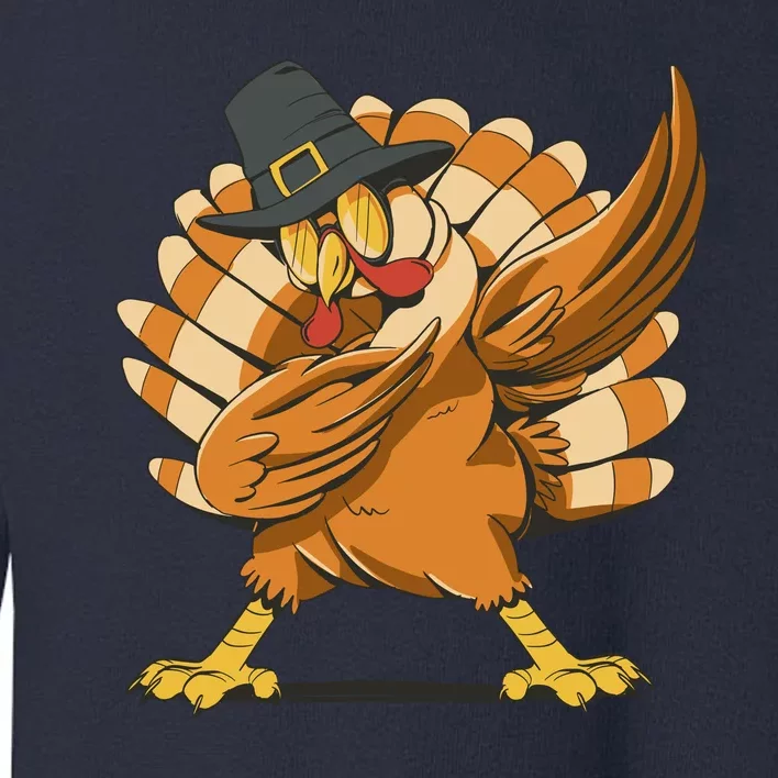 Thanksgiving Turkey Dabbing Funny Toddler Sweatshirt