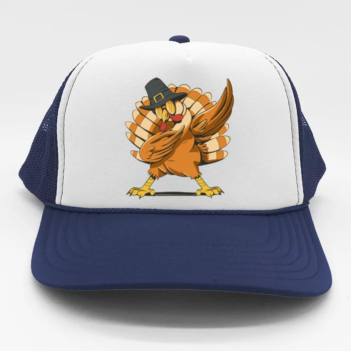 Thanksgiving Turkey Dabbing Funny Trucker Hat